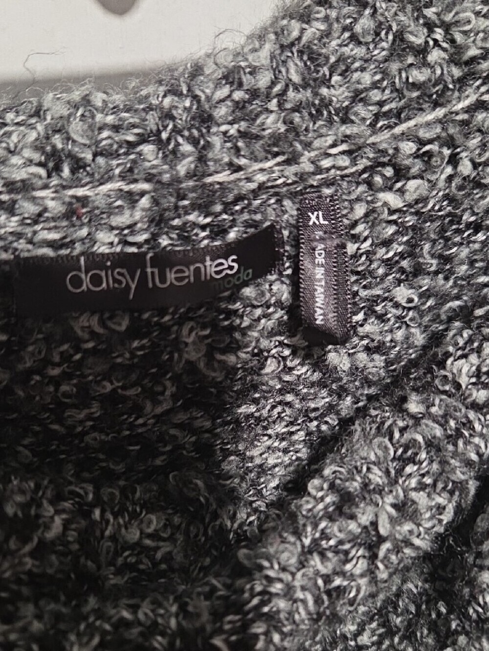 Daisy Fuentes Charcoal Off-Shoulder Cowl Sweater - Picture 3 of 4